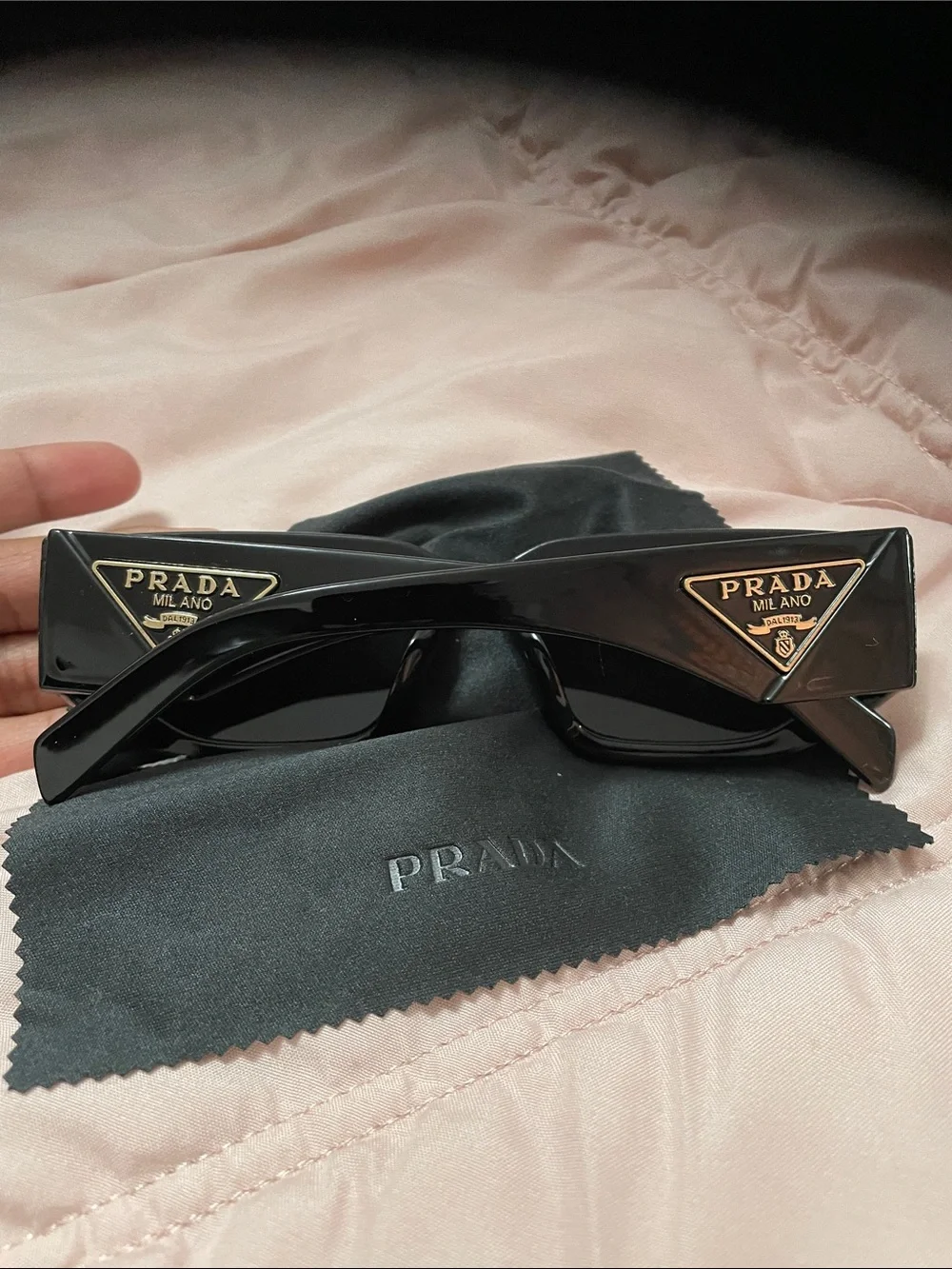 Prada Black Rectangular Sunglasses